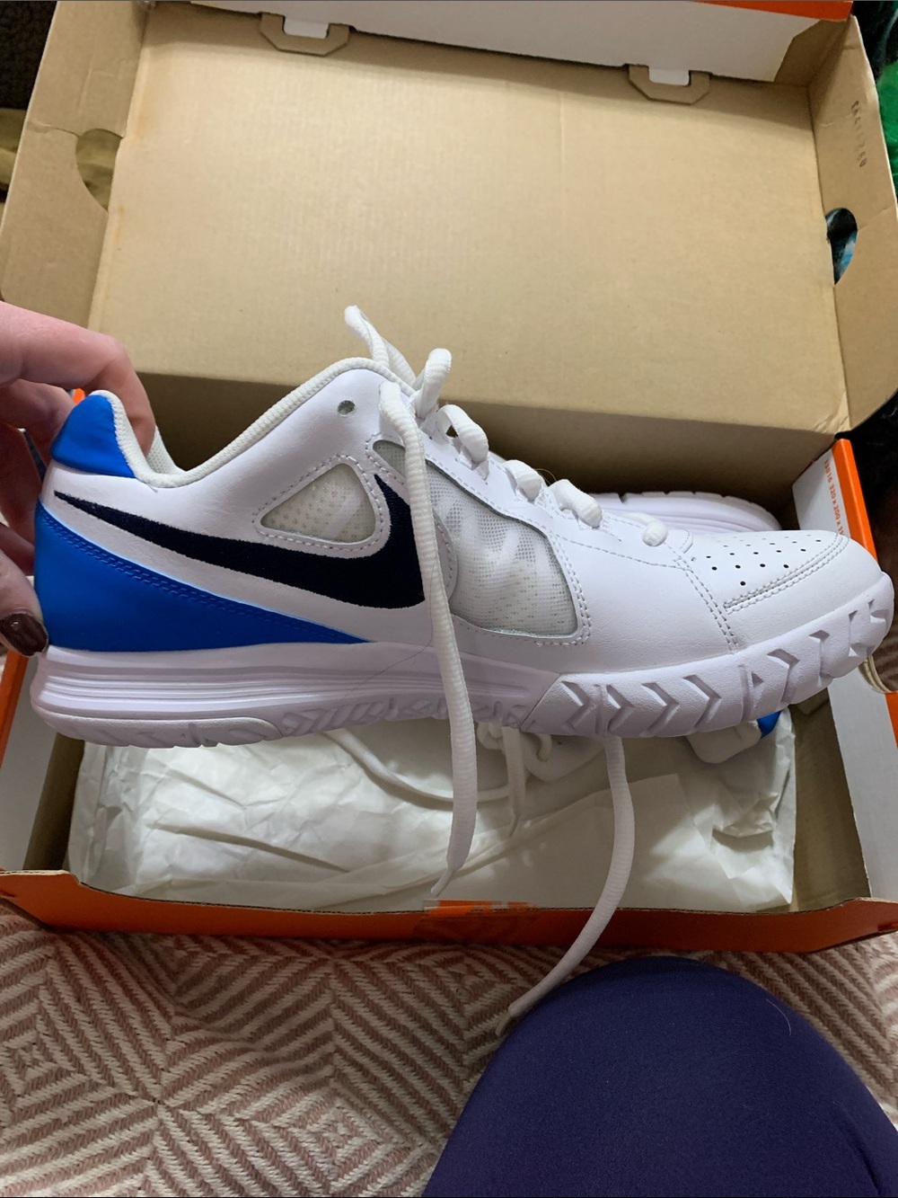 Nike Air Vapor Ace White Blue Men's Athletic shoes sneakers